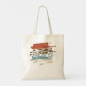 タンデム自転車ヴィンテージサイクリストタンデムバイクプレミアム トートバッグ (裏面)