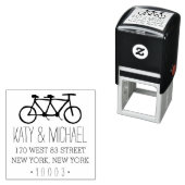 タンデム自転車差出人住所スタンプ セルフインキングスタンプ (インサイチュ)
