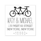 タンデム自転車差出人住所スタンプ セルフインキングスタンプ (デザイン)