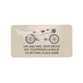 タンデム自転車結婚プラム差出人住所 ラベル