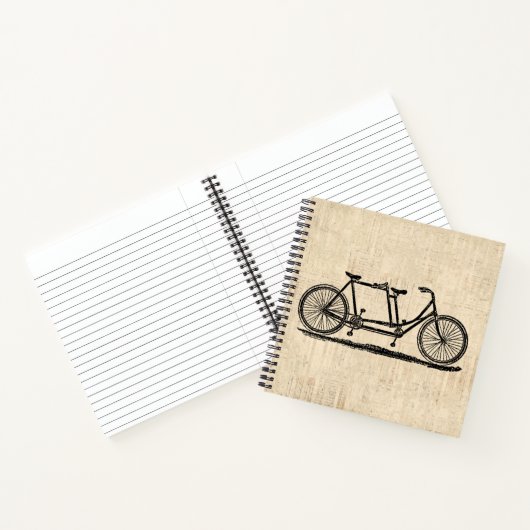 タンデム自転車2人自転車アンティーク自転車 ノートブック