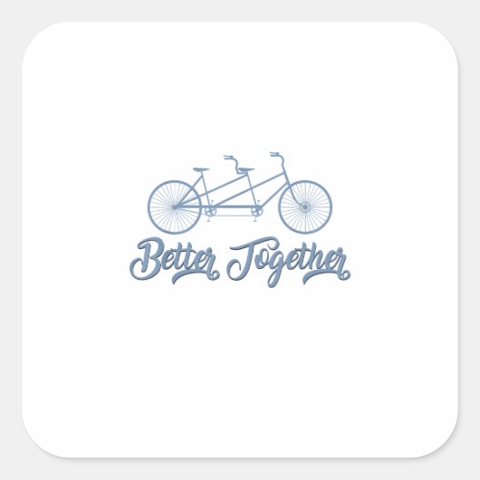 タンデム自転車 サイクリスト 自転車 スクエアシール (正面)