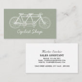 タンデム自転車、サイクリング、自転車乗り 名刺 (正面/裏面)
