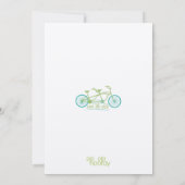 タンデム自転車/バイクモダンウェディング日付を保存 セーブザデート (裏面)