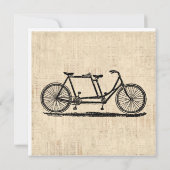 タンデム自転車 二人乗り自転車 アンティークバイク カード (裏面)