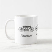 タンデム自転車 / 二人乗り自転車 コーヒーマグカップ (左)