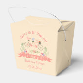 タンデム自転車、鳥とバナー結婚の感謝 フェイバーボックス (裏面サイド)