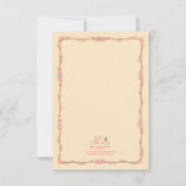 タンデム自転車、鳥とバナー　ウェディング　RSVP 出欠カード (裏面)