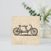 タンデム自転車 2人乗り自転車 アンティークバイク カード (スタンド正面)