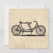 タンデム自転車 2人乗り自転車 アンティークバイク カード (正面)