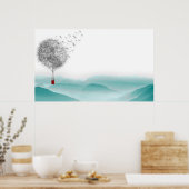 タンデヨンファンタジー熱気球風景 ポスター (キッチン)