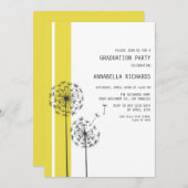 タンデリアモダンンイエロー卒業パーティー 招待状 (正面/裏面)