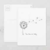 タンデリオンハンド図解入りの、写真付きのバおもしろいレンティーンカード シーズンポストカード (正面/裏面)