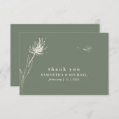 タンデリオン感謝していセージグリーン結婚ユーのカスタム 招待状 (正面/裏面)