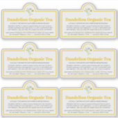 タンデリオン茶カスタム切りビニールのシール シール (正面)