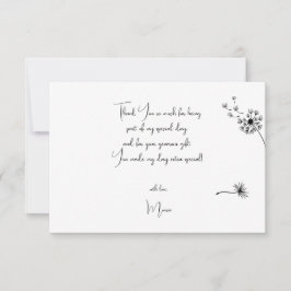 タンデロンの最初の誕生日 サンキューカード