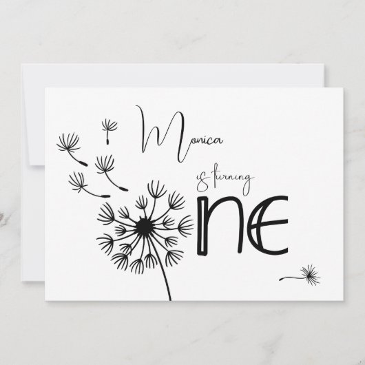 タンデロンの最初の誕生日 招待状 (正面)