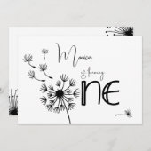 タンデロンの最初の誕生日 招待状 (正面/裏面)