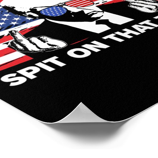 タントトランプ2024アメリカ国旗アメリカにツアスピット ポスター (角)