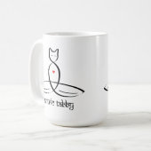 タントラ虎猫 – サンスクリット語スタイル文字。 コーヒーマグカップ (正面左)