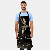 タンニングスプきらめくレイ金ゴールドガーリーメイクアップ事業 エプロン (着用した状態)