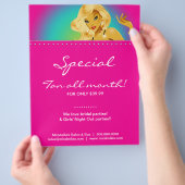 タンニングフライヤーレインボージュエリーウィメンピンク チラシ (手)