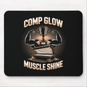 タンニングベッドコンプグローフィットネスバフアスリートメンズT マウスパッド (正面)