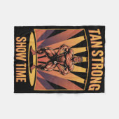 タンニングベッドタンストロングアスリートジムゲーズブロンズT フリースブランケット (正面(横))