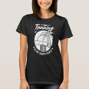 タンニングベッドタンスプレーサロン引用文インドアサンバス Tシャツ