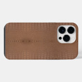 タンニング済みアリゲーター柄プリント iPhoneケース (裏面横)