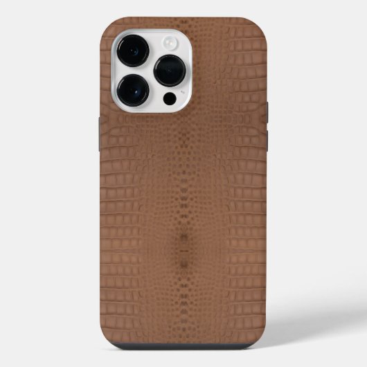 タンニング済みアリゲーター柄プリント iPhoneケース (裏面)