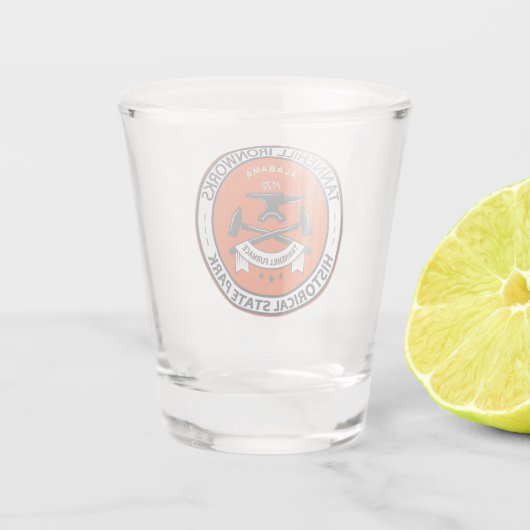 タンネヒルアイアンワークスヒストリカル州パークアラバマ ショットグラス (裏面)