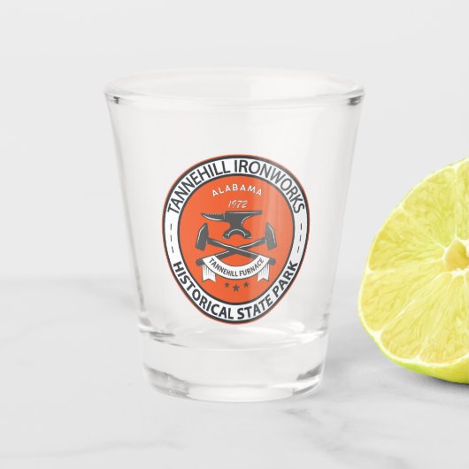 タンネヒルアイアンワークスヒストリカル州パークアラバマ ショットグラス (正面)
