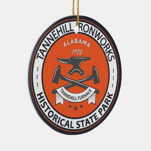 タンネヒルアイアンワークスヒストリカル州パークアラバマ セラミックオーナメント (右)