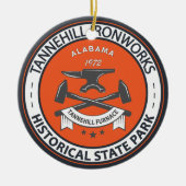タンネヒルアイアンワークスヒストリカル州パークアラバマ セラミックオーナメント (正面)