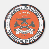 タンネヒルアイアンワークスヒストリカル州パークアラバマ マグネット (正面)