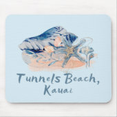タンネルズビーチ カウアイ島の貝殻 マウスパッド (正面)