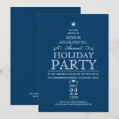 タンネンバウム タイポジション コバルト ホリデーパーティー 招待状 (正面/裏面)