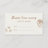 タンハンドドロー赤ちゃんシャワー数を推測 エンクロージャーカード (正面)