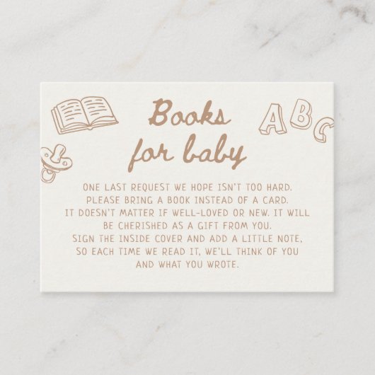 タンハンド引き赤ちゃんシャワーベビー エンクロージャーカード (正面)