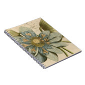 タンバックグラウンドに咲く青い蓮書の花 ノートブック (右側)