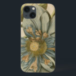 タンバックグラウンドに咲く青い蓮書の花 iPhone 13ケース<br><div class="desc">この作品の焦点はフル開花の美しい青い蓮の花である。黄色い中心は、その栄光の中でほとんど催眠状態である。このプリントで家に少し優雅さを加えろ！</div>