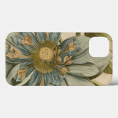タンバックグラウンドに咲く青い蓮書の花 Case-Mate iPhoneケース (裏面 (横))