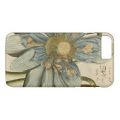 タンバックグラウンドに咲く青い蓮書の花 Case-Mate iPhoneケース (裏面(横))