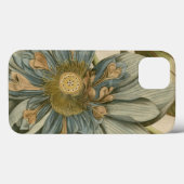 タンバックグラウンドに咲く青い蓮書の花 Case-Mate iPhoneケース (裏面 (横))