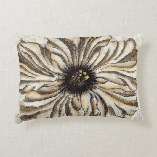 タンバックグラウンドのフローヘッドフレスコ アクセントクッション (正面)