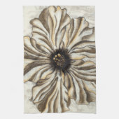 タンバックグラウンドのフローヘッドフレスコ キッチンタオル (縦)