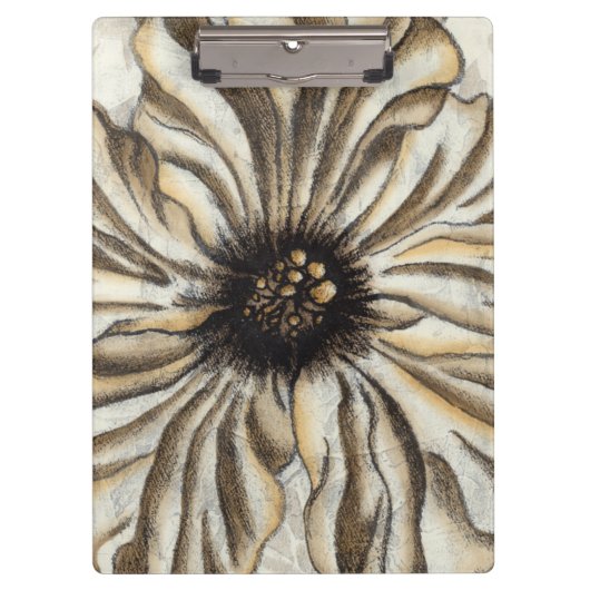 タンバックグラウンドのフローヘッドフレスコ クリップボード (正面)