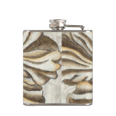 タンバックグラウンドのフローヘッドフレスコ フラスク (裏面)