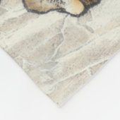 タンバックグラウンドのフローヘッドフレスコ フリースブランケット (角)